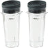 Blender Cups Fit for Ninja, Replacement Parts 16OZ Cups with Lids, Blender Accessories Compatible with Nutri Ninja Auto IQ Series BL620C BL660 BL740 BL780 QB3000 (2 Pack)