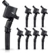 Set of 8 Curved Boot Ignition Coil Pack Compatible with Ford Lincoln Mercury 4.6L 5.4L V8 Replacement for DG508 C1454 C1417 FD503 1L2U12029AA I2LU-12A388-AA C1417 DG473 DG481 DG491