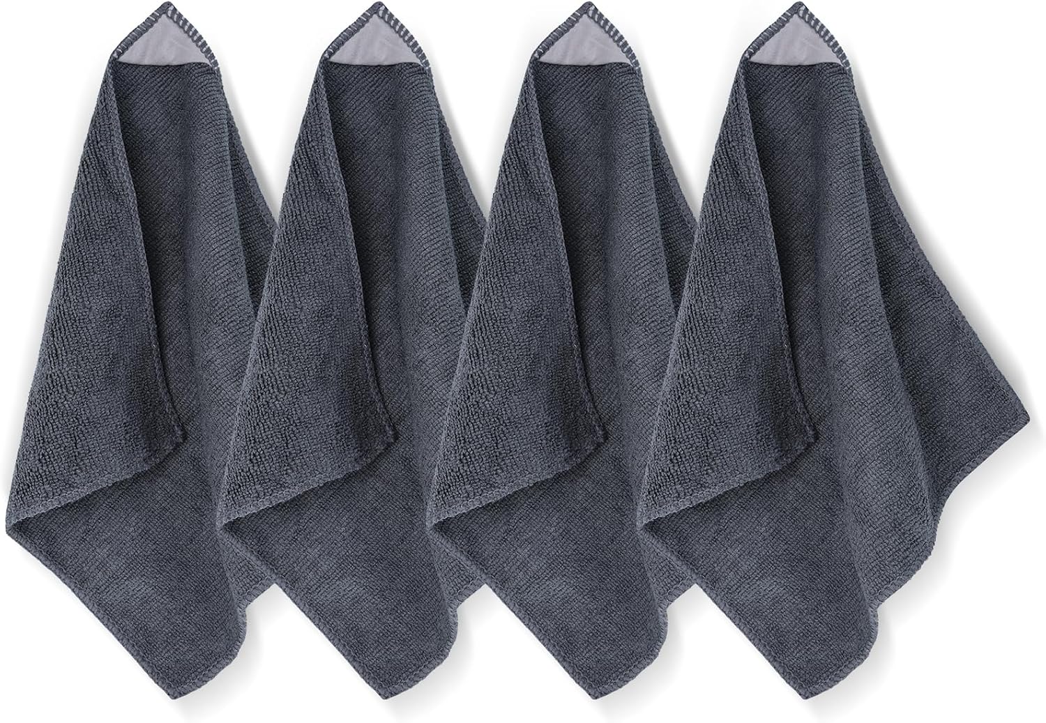 4 Pack Magnetic Microfiber Cleaning Cloth, Dry Erase Erasers Cleaner for Whiteboards, Blackboards, Chalkboards, Glassboards, Home, Office, School, Gray, 10'' x 9.25''