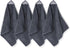4 Pack Magnetic Microfiber Cleaning Cloth, Dry Erase Erasers Cleaner for Whiteboards, Blackboards, Chalkboards, Glassboards, Home, Office, School, Gray, 10&