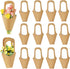 30 Pcs Kraft Paper Flower Wrapping Paper Gift Bags with Handle - Bouquet Gift Bags for Thanksgiving, Birthday, Wedding & Party Favors