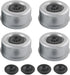 4pcs 2.72" Trailer Axle Wheel Hub and Bearing Dust Cap with Extra 4 Rubber Plugs for Most 7000-8000 lb Wheel Hubs Trailer Dexter EZ Lube Camper RV Bearing Dust Cap