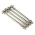 3/8-16 x 7 Hex Head Bolts with Hex Nuts and Thick Flat & Lock Washers, Partially Threaded, Stainless Steel 18-8, Plain Finish, 4 Sets