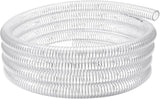 Wire Reinforced Hose 1" id - 10ft Clear High Pressure Suction Line Plastic Vinyl Tubing with Spiral Steel Wire, Drain Water Fuel Powder