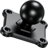 1'' Ball Mount Base with Aluminum Alloy 4-Hole AMPS Square Plate Compatible with RAM Mounts B Size 1 Inch Ball Double Socket Arm