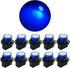 T10 194 168 Dash Instrument White LED Light Bulbs Bright Panel Gauge Cluster Dashboard Bulbs 10Pcs/Set (Blue)