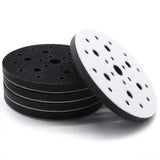 5 Pack Interface Pads, 6 Inch 25 Holes Hook and Loop Soft Density Sponge Cushion Buffer Backing Pad, Foam Sanding Interface Pads for Orbital Sander Automotive Woodworking Polishing