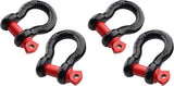 2Pcs 1/2 Inch D Ring Shackle, D Shackle Rugged 12 Ton(26,455 lbs) Maximum Break Strength, 2 Ton (4409 Lbs) Capacity (Pack of 2)