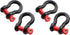 2Pcs 1/2 Inch D Ring Shackle, D Shackle Rugged 12 Ton(26,455 lbs) Maximum Break Strength, 2 Ton (4409 Lbs) Capacity (Pack of 2)