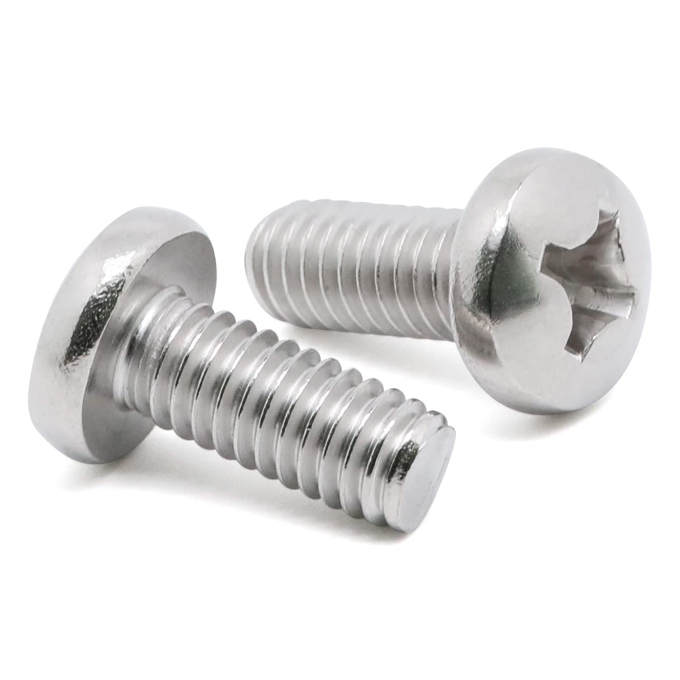 8-32 x 1/2" (1/4" to 3" Available) Pan Head Machine Screws, Full Thread, 304 Stainless Steel 18-8, Pack of 100