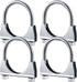 4 Pcs 2-1/2" Exhaust Clamp Heavy Duty U-bolt Exhaust Clamp - Saddle Design Muffler Pipe Connector, Tip Hook Clip, Galvanized Iron, Fits 2.5" Od Pipes