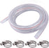 10FT 3/4" ID x 1" OD Steel Wire Suction Hose PVC Reinforced Tubing High Pressure Flexible Vinyl Hose Heavy Duty Clear Vacuum Suction Tube for Dust Collection Drain Fuel