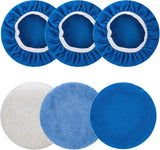 6 Pcs Car Polishing Pad, Buffing Pad for 10 Inch Car Polisher, Microfiber Wax Applicator Pad for Car, Microfiber, Wool, Coral Fleece