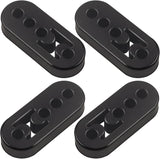 Rubber Exhaust Hanger 4 Pack, 4 Holes Adjustable Muffler Hanger, Universal Muffler Exhaust System, Insulator Bushing Mount, Weather-Proof High Density Tail Pipe Hanger