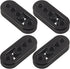 Rubber Exhaust Hanger 4 Pack, 4 Holes Adjustable Muffler Hanger, Universal Muffler Exhaust System, Insulator Bushing Mount, Weather-Proof High Density Tail Pipe Hanger
