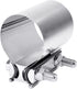 Zlirfy Stainless Steel Exhaust Clamp Band, Universal Widening Butt Joint Clamp, Fit for 2.5" Exhaust Pipe