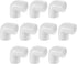 10 Pack 3/4" 90 Degree PVC Elbow Fittings, LESSO PVC Pipe Furniture Grade 2-Way Right Angle Connectors for DIY Shelves, Greenhouse, Sheds and Pipe Structures, SCH40 White