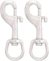 SHONAN 3.5 Inch Swivel Eye Snap Hook, 2 Pack Marine Grade Scuba Bolt Snap, Single Ended Stainless Steel Flag Clips Swivel Snaps for Scuba Diving, Flag Pole Rope, Dog Leash, Camera Strap