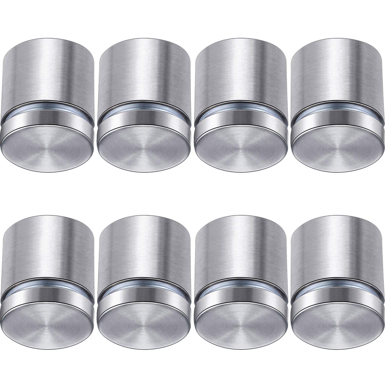 8 Pcs Sign Standoff Screws Advertising Screws Stainless Steel Wall Standoff Mounts Glass Acrylic Nail (1 x 1 Inch)