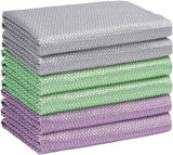Microfiber Glass Cleaning Cloths-6PK, 16"x14" Lint Free Window Cleaning Cloth, Glasses, Mirrors, Screens, Stainless Steel, Premium Magic Cleaning Cloth for Glass and Window Cleaner