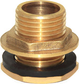 1" Male And No Female Inside Soild Brass Water Tank Connector Bulkhead Tank Fitting With Rubber Ring Stablizing