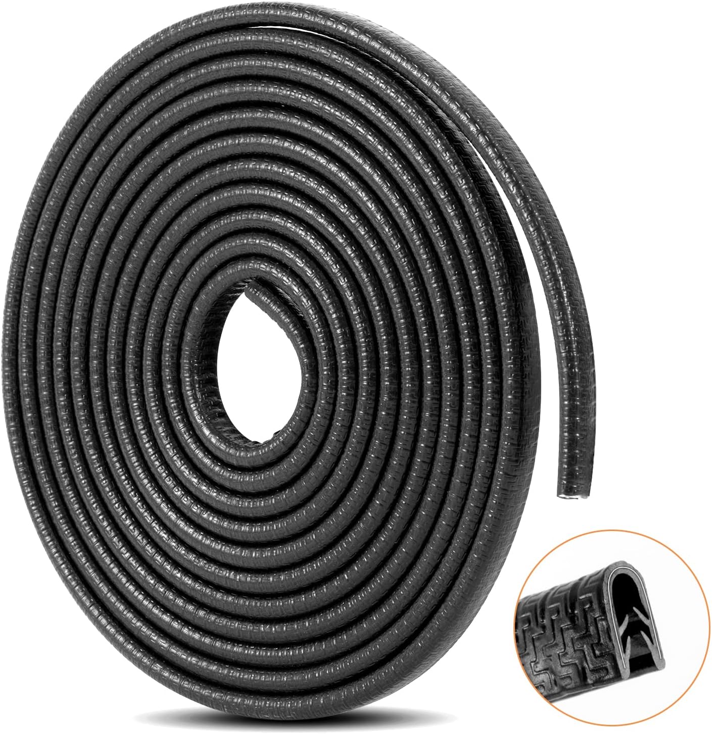 Car Door Edge Guards 16Ft(5M) Automotive Door Entry Guard U Shape Car Door Trim Protector for Most Car