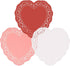 96 Count Heart Doilies 10" Red Pink and White Paper Lace Doilies for Valentine Day Decorations Crafts for Valentine&