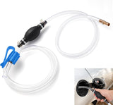 Gas Siphon Hose Pump, Manual Hand Water pump, Gasoline Transfer Pump for water Gas Oil Petrol Diesel, Fuel Siphon Pump with 2 Durable PVC Syphon Hoses, HH016