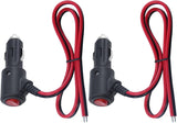 12Volt Replacement Cigarette Lighter Male Plug with On Off Switch - 2FT 12V Fused 15amp Cigarette Male Plug with 16gauge Leads, 12V DC Car Plug for Car Cooler,Cb Radio, Air Compressor[2PACK]
