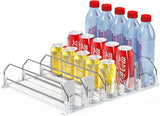 Drink Dispenser for Fridge,Automatic Pusher Glide Soda Can Dispenser for Refrigerator and Adjustable Width - Storage 25 Cans