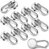 10 Pack Strong Neodymium Magnetic Hooks Heavy Duty with Swivel Carabiner, 70LBS Magnet Hooks for Hanging, Magnet with Hook for Kitchen, Home, Warehouse, School