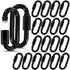 3.5" Black Chain Quick Link, 20 Pcs 3/8" Heavy Duty Locking Carabiner, 2000 LBS Capacity, Durable Chain Connector for Hanging Keys, Dog Leash, and Fence Gates