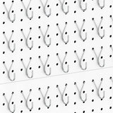 80 Pack Pegboard Hooks J-Hook – 1 Inch Silver J Hooks for Pegboard – Heavy Duty Peg Board Hooks for Hanging Jewelry, Keys, Retail Items & Small Tools – Fits 1/8” & 3/16” Pegboards
