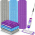 6 Pack Reusable Mop Pads for Swiffer PowerMop, Super Absorption, Multi-Surface ood Floor Cleaning, Machine Washable Up to 100 Times, Durable, Suitable for All Finished Floors