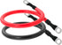 4 AWG Battery Cable 4AWG Gauge Pure Copper Battery Inverter Cables with 3/8 in Lugs Both Ends Power Inverter Wire Set for Automotive Solar Marine Boat RV Car Motorcycle Red and Black (1ft)