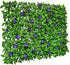Expandable Fence Privacy Screen for Balcony Patio Outdoor,Decorative Faux Ivy Fencing Panel,Artificial Hedges (Single Sided Leaves) (1, Purple Flowers)