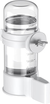 Bird Water Dispenser, Automatic Water Feeder, Plastic Cage Water Dispenser, White Parrot Waterer for Small Parakeet Cockatiel Budgie Lovebirds (Not Fit for Food Feeding)