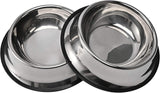 2Packs Stainless Steel Dog Bowl with Anti-Skid Rubber Base for Small/Medium/Large Pet, Perfect Dish, Pets Feeder Bowl and Water Bowl Perfect Choice for Dog Puppy Cat and Kitten (16oz)