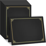50 Packs Black Certificate Holders - Diploma Holders, Certificate Covers with Gold Foil Border, for Letter Size 8.5 x 11 Award Certificate Paper and Documents