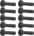 DOKU 10Pcs Door Stop, 3.5 Inch Heavy Duty 304 Stainless Steel Door Stopper with Rubber Tips Bumper, Wall Mounted Door Holder Protection Sound Dampening, Matte Black