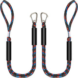 Boat Bungee Dock Lines with 316 Stainless Clips - Shock-Absorbing Jet Ski Dock Line, PWC Accessories, Boat Mooring Line/Tie Downs for Bass Boat, Fishing Pontoon, Dinghy - 4Feet