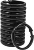 Shower Curtain Rings-12 Pack- Plastic Shower Curtain Hooks O-Shaped Rings Hook Glide Easily on Bathroom Shower Rod(Black)