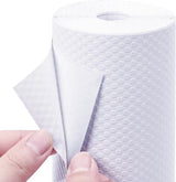 Cabinet Shelf Liner Peel and Stick: Self Adhesive Cabinets Paper - 15.7 in x 12 FT Non-Slip White Drawers Liners - Easy to Cut, Removable,  Cupboard Liner for Pantry Shelves, Countertops