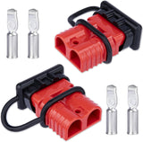 Anderson Connector 2 Pcs, 175 Amp 12v Batteries Quick Connect/Disconnect Plug Kit, Connectors for 1/0 AWG Cables, for Car Bike ATV Winches Lifts Motors More, Red