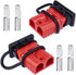 Anderson Connector 2 Pcs, 175 Amp 12v Batteries Quick Connect/Disconnect Plug Kit, Connectors for 1/0 AWG Cables, for Car Bike ATV Winches Lifts Motors More, Red