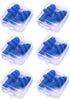 Swimming Earplugs, 6 Pair - Comfortable, Waterproof, Reusable Silicone Ear Plugs for Swimming, Snorkeling, Showering, Surfing and Bathing (Blue)
