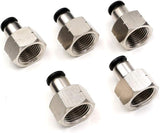 3/8 NPT Air Lines Fittings 1/4 OD Tubing Push Connect Air Fittings Quick Connect Tube Fittings Push in Connectors Fittings Air Hose Fittings Pneumatic Fittings Push Lock Fittings PCF 5Packs
