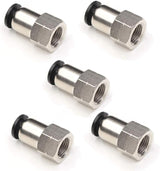 1/4 Inch Air Tube Fittings - 1/8 Npt Female Push To Connect Quick Connect Air Hose Fittings 5Packs