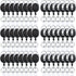 50 Pcs Heavy Duty Retractable Badge Reels Batch ID Badge Holder Retractable Clip Bulk Key Holder with Ring for Office Worker Employee, Doctor Nurse Gifts (Black)