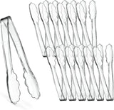 [Clear Tongs 7.5'' Inches]  7.5'' Serving Tongs Heavy Duty Reusable Kitchen and BBQ Clear Serving Tong for party's, Caterings, Events, Buffet, Weddings, And every Day use Pack of 12